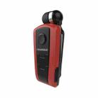 Fineblue F910 CSR4.1 Retractable Cable Caller Vibration Reminder Anti-theft Bluetooth Headset(Red) - 1