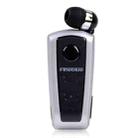 Fineblue F910 CSR4.1 Retractable Cable Caller Vibration Reminder Anti-theft Bluetooth Headset(Silver) - 1