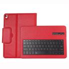 IP09 For iPad 10.2 inch Litchi Texture Detachable ABS Bluetooth Keyboard Leather Tablet Case with Stand Function (Red) - 1