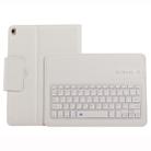 IP09 For iPad 10.2 inch Litchi Texture Detachable ABS Bluetooth Keyboard Leather Tablet Case with Stand Function (White) - 1