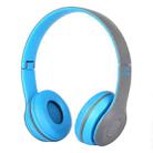 P47 Foldable Wireless Bluetooth Headphone with 3.5mm Audio Jack, Support MP3 / Call(Blue) - 1