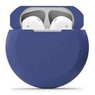 Wireless Earphones Shockproof Round Bottom Silicone Protective Case for Apple AirPods 1 / 2(Blue) - 1