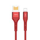 TOTUDESIGN BLA-060 Soft Series 3A 8 Pin Silicone Charging Cable, Length: 1m (Red) - 1