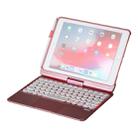 Q5 For iPad 2017 & 2018 / Pro 9.7 / Air 2 / Air Rotating Colorful Glowing Plastic Dot Bluetooth Keyboard (Rose Gold) - 2