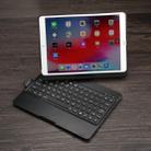 F102AS For iPad 10.2 inch Colorful Backlit Rotatable Bluetooth Keyboard Leather Tablet Case with Pen Slot Function(Black) - 1