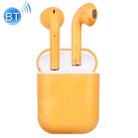 InPods 12 TWS Bluetooth 5.0 Marble Pattern Wireless Bluetooth Earphone with Magnetic Attraction Charging Box, Support Touch & Bilateral Call(Yellow) - 1