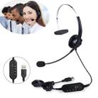 101U USB Interface Telephone Traffic Single-wire Wire-controlled Headset with 300-degree Rotatable Microphone - 1