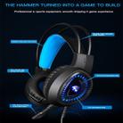 HAMTOD V1000 Dual-3.5mm Plug Interface Gaming Headphone Headset with Mic & LED Light, Cable Length: 2.1m(Blue) - 7