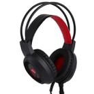 HAMTOD V1000 Dual-3.5mm Plug Interface Gaming Headphone Headset with Mic & LED Light, Cable Length: 2.1m(Red) - 2