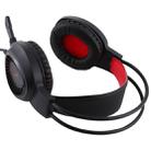 HAMTOD V1000 Dual-3.5mm Plug Interface Gaming Headphone Headset with Mic & LED Light, Cable Length: 2.1m(Red) - 3