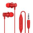 Original Lenovo HF130 High Sound Quality Noise Cancelling In-Ear Wired Control Earphone(Red) - 1