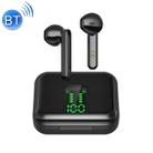 P100pro TWS Bluetooth 5.0 Touch Wireless Bluetooth Earphone with Charging Box & LED Smart Digital Display, Support Siri & Call(Black) - 1