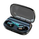 T11 TWS Bluetooth 5.0 Wireless Bluetooth Earphone with Magnetic Attraction Charging Box & LED Intelligent Digital Display & LED Marquee Display, Support Power Bank & Call(Black) - 1
