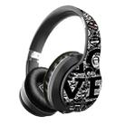 B1 Graffiti Pattern Wireless Bluetooth V5.0 Headset (Black Silver) - 1