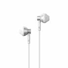 REMAX RM-201 In-Ear Stereo Metal Music Earphone with Wire Control + MIC, Support Hands-free(Silver) - 2