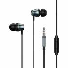 REMAX RM-202 In-Ear Stereo Metal Music Earphone with Wire Control + MIC, Support Hands-free(Tarnish) - 1