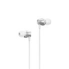 REMAX RM-202 In-Ear Stereo Metal Music Earphone with Wire Control + MIC, Support Hands-free(Silver) - 1