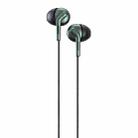 REMAX RM-595 3.5mm Gold Pin In-Ear Stereo Double-action Metal Music Earphone with Wire Control + MIC, Support Hands-free (Green) - 2