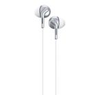 REMAX RM-595 3.5mm Gold Pin In-Ear Stereo Double-action Metal Music Earphone with Wire Control + MIC, Support Hands-free (White) - 1