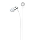 REMAX RM-630 3.5mm Gold Pin In-Ear Stereo Metal Music Earphone with Wire Control + MIC, Support Hands-free (Silver) - 1