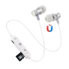 F11 Bluetooth 4.2 Hanging Neck Design Bluetooth Headset, Support Music Play & Switching & Volume Control & Answer(Silver) - 1