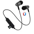 F15 Bluetooth 4.2 Hanging Neck Design Bluetooth Headset, Support Music Play & Switching & Volume Control & Answer(Black) - 1