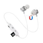 F17 Bluetooth 4.2 Hanging Neck Design Bluetooth Headset, Support Music Play & Switching & Volume Control & Answer(Silver) - 1