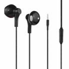3.5mm Plug Wired in-ear Earphone, Support Wire Control, Cable Length: 1m(Black) - 1
