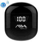 AIN MK-M1 TWS Smart Noise Reduction Semi-in-ear Bluetooth Earphone with Magnetic Charging Box & Battery Digital Display, Support Touch & HD Call & Master-slave Switching(Black) - 1
