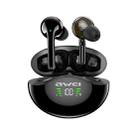 awei T12P Bluetooth 5.1 LED Display Wireless Bluetooth Earphone (Black) - 1