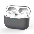 For AirPods Pro Silicone Wireless Earphone Protective Case Cover without Buckle(Grey) - 1