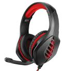 J1 PC Computer E-sports Gaming RGB Light Stereo Wired Headset with Microphone (Black Red) - 1