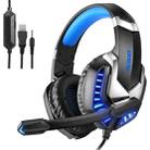 J30 PC Computer E-sports Gaming Lighting Wired Headset with Microphone (Black Blue) - 1