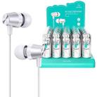 30 PCS USAMS EP-42 3.5mm Plating Metal In-ear Wired Earphone, Length: 1.2m, Test Tube Packaging(White) - 1