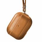 ICARER Leather Earphone Protective Case with Lanyard For AirPods Pro (Khaki) - 1