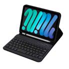 C06B Ultra-thin Candy Colors Bluetooth Keyboard Tablet Case for iPad mini 6, with Stand & Pen Slot (Black) - 3