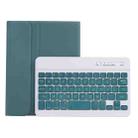 C06B Ultra-thin Candy Colors Bluetooth Keyboard Tablet Case for iPad mini 6 / mini 7 , with Stand & Pen Slot (Dark Green) - 1