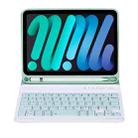 C06B Ultra-thin Candy Colors Bluetooth Keyboard Tablet Case for iPad mini 6, with Stand & Pen Slot (Green) - 2