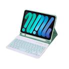 C06B Ultra-thin Candy Colors Bluetooth Keyboard Tablet Case for iPad mini 6, with Stand & Pen Slot (Green) - 3