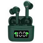 J5 Wireless Bluetooth 5.2 Stereo Binaural Earphone with Charging Box & LED Digital Display, Support Automatic Pairing (Green) - 1