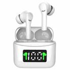J5 Wireless Bluetooth 5.2 Stereo Binaural Earphone with Charging Box & LED Digital Display, Support Automatic Pairing (White) - 1