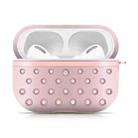 For AirPods Pro Wireless Earphone Honeycomb Silicone Protective Case (Pink) - 1