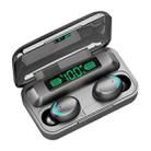 F9-5C LED Light + Digital Display Noise Reduction Bluetooth Earphone(Black) - 1