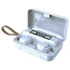 F9-5C LED Light + Digital Display Noise Reduction Bluetooth Earphone with Hand Strap(White) - 1