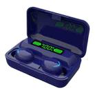 F9-5C Macaron Series LED Light + Digital Display Noise Reduction Bluetooth Earphone(Dark Blue) - 1