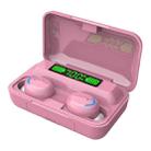 F9-5C Macaron Series LED Light + Digital Display Noise Reduction Bluetooth Earphone(Pink) - 1