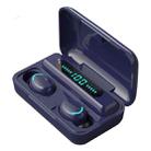 F9-5C Macaron Series Four-bar Breathing Light + Digital Display Noise Reduction Bluetooth Earphone (Dark Blue) - 1