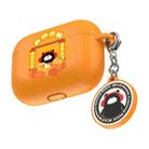 ROCK Bear Pattern Silicone Protective Case for AirPods Pro(Orange) - 1