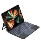 P3125-6 Grid Bluetooth Keyboard Leather Case with Touch Pad For iPad Air 11 2024 / Air 5 10.9 2022 / Air 4 10.9 2020 / iPad Pro 11 2021/2020/2018(Black) - 1