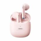 REMAX TWS-19 Semi In-ear Dual Host Wireless Bluetooth Earphones (Pink) - 1